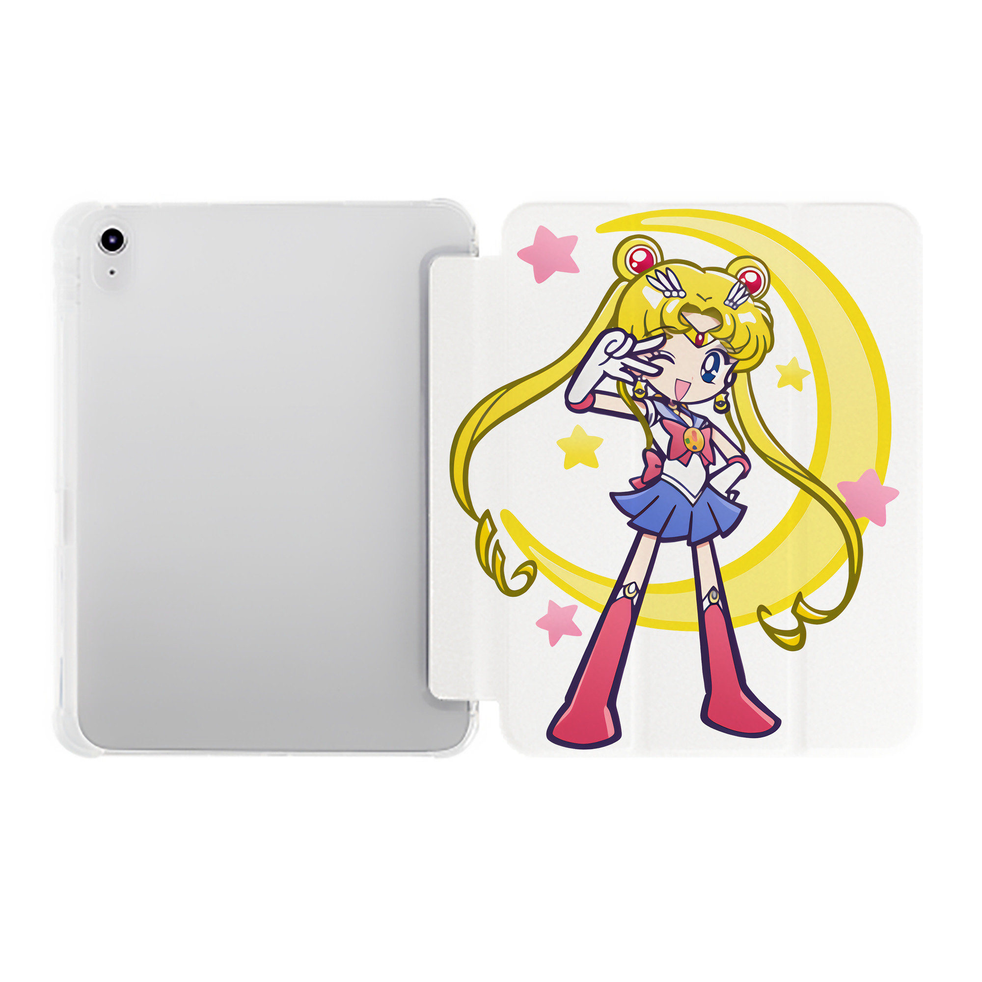 （画像用） 美少女戦士セーラームーン 月野 うさぎ つきの うさぎ Sailor Moon Tsukino Usagi IPad ケース ペン収納付き 三つ折りスタンド PUレザー×シリコン 対応機種9.5/10.5/10.9インチ